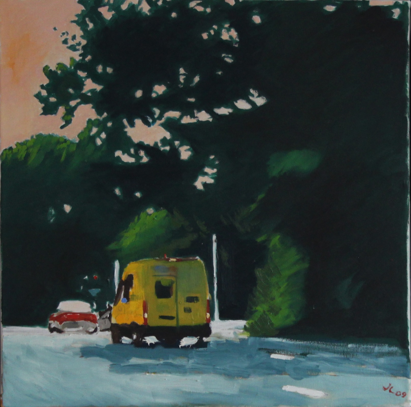 2009 Parkvej - Gl. Vardevej,olie på lærred, 50x50