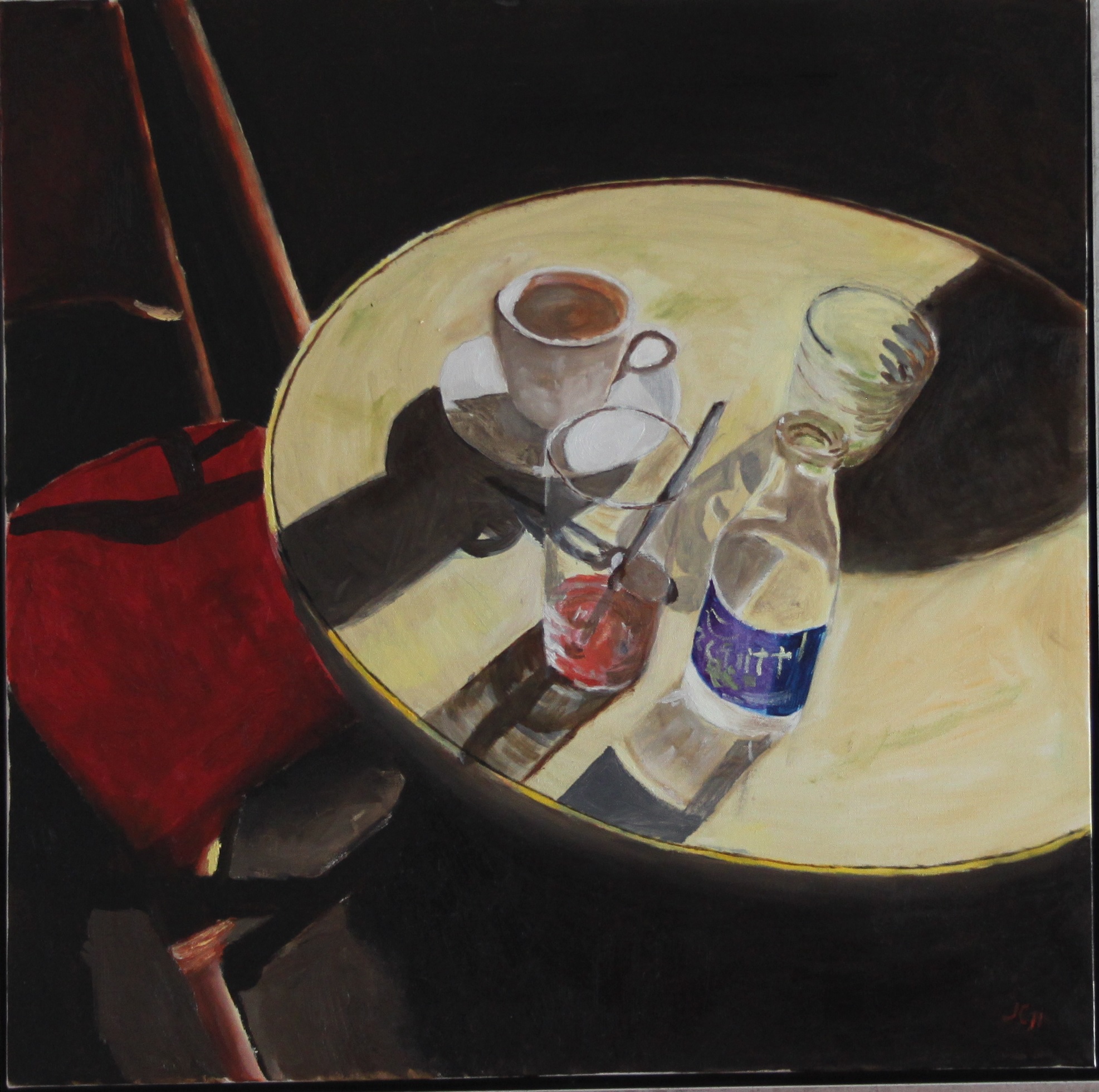 2011 Cafebillede, olie på lærred, 60x60