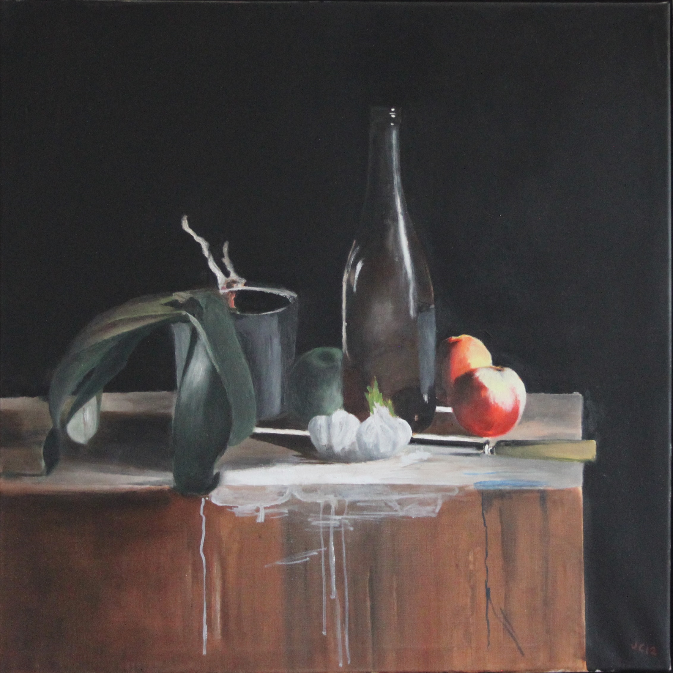 2012 Opstilling, olie på lærred, 70 x 70