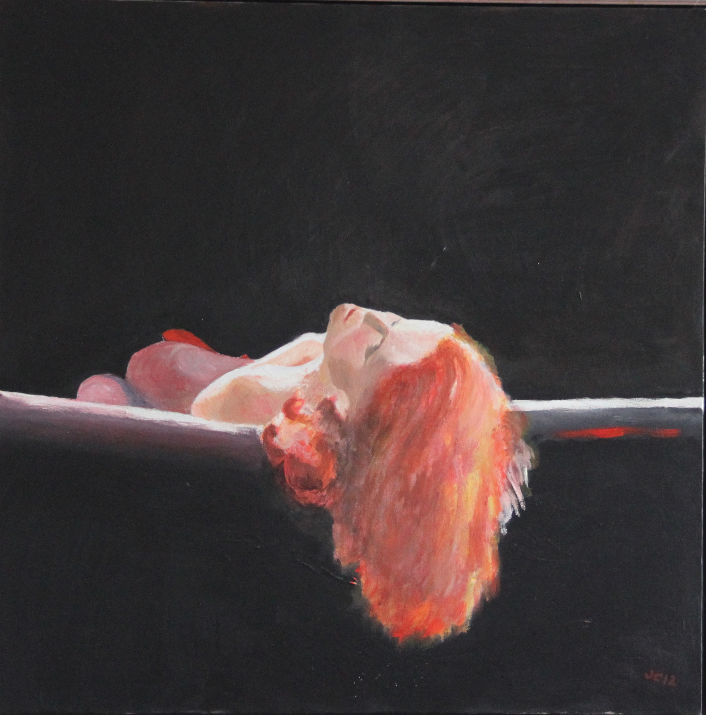 2012 Rødhåret, olie på lærred, 70 x 70
