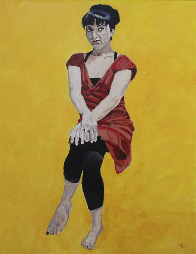 2017 Scene I, akryl på lærred, 70 x 90