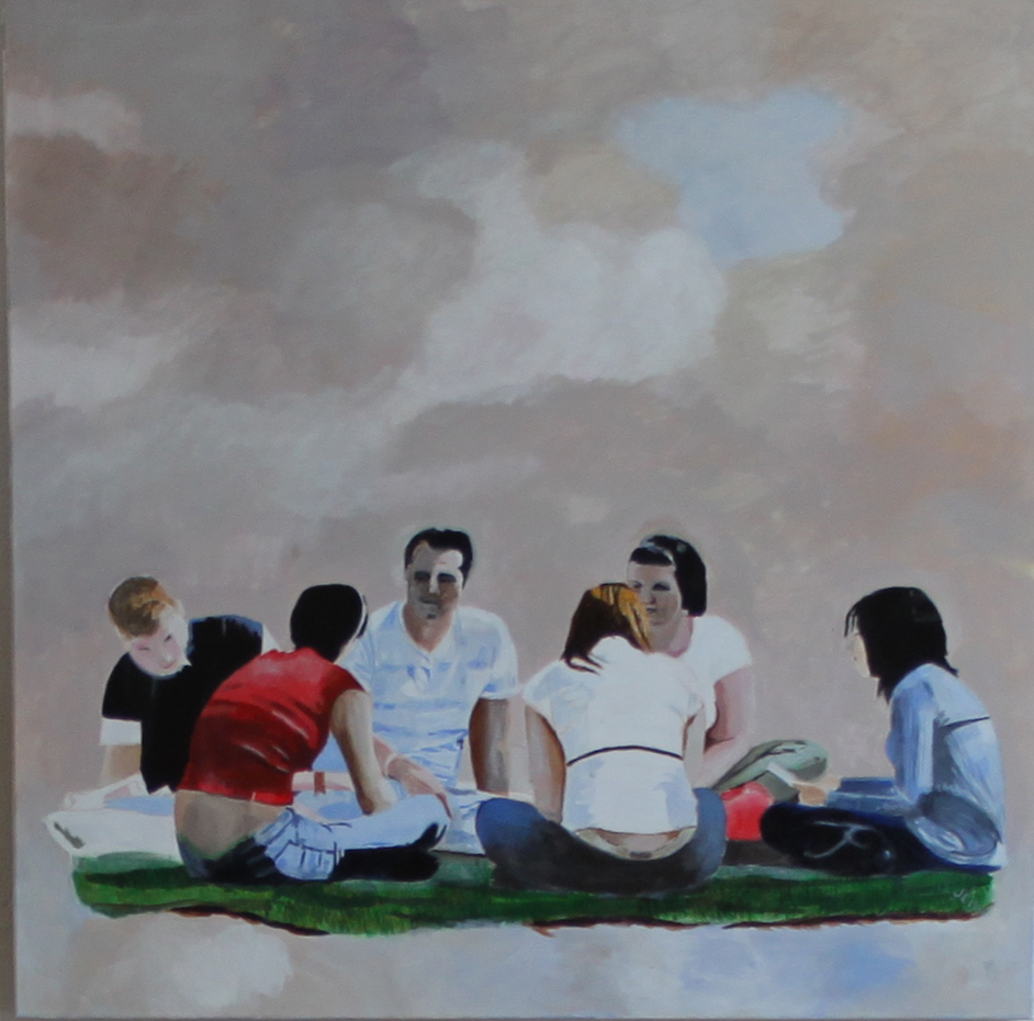 2018 Student camp, akryl på lærred, 100 x 100